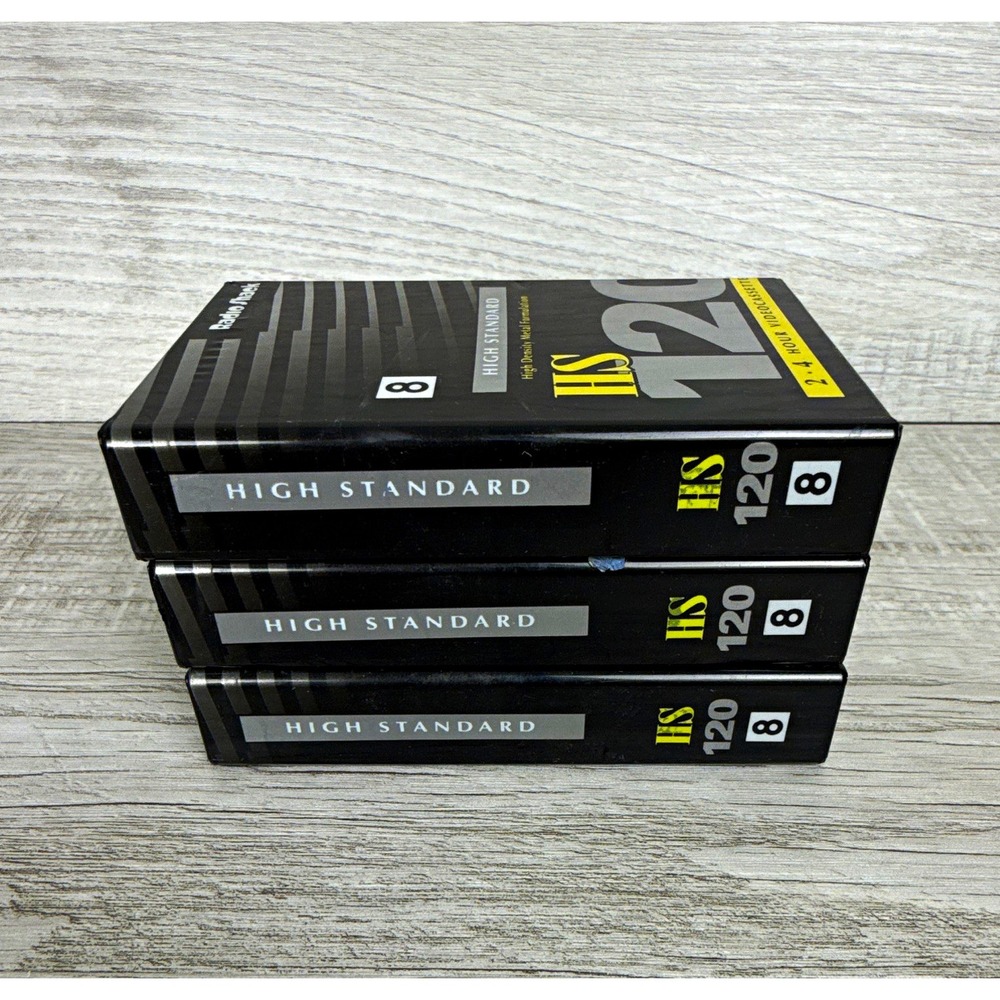 RadioShack HS P6-120 8mm Video8 Camcorder Blank Tapes Lot 3 New NOS Vintage